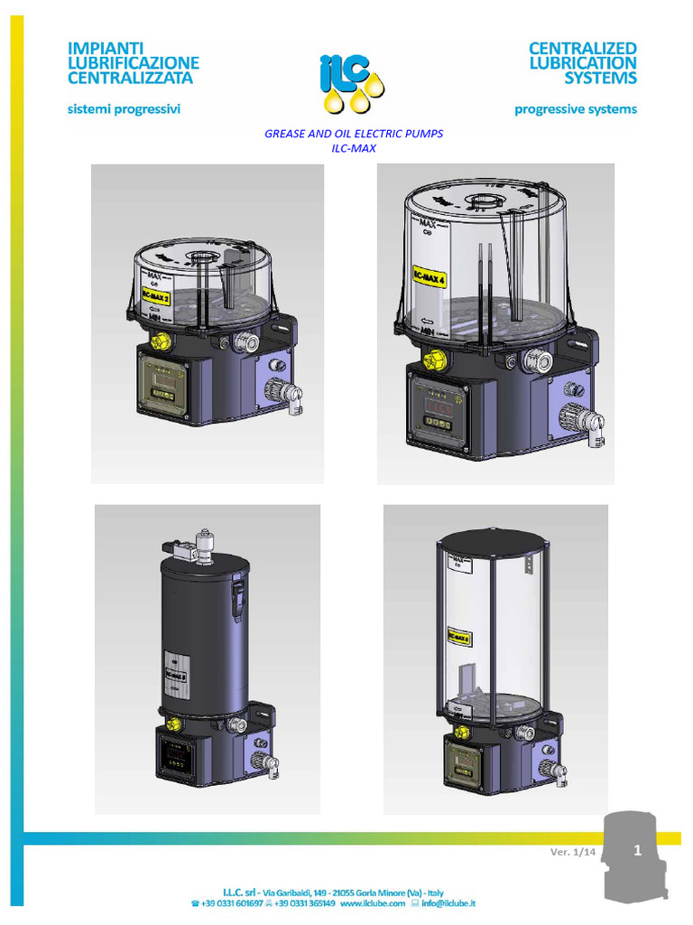 ILC-MAX Electric Grease Pumps Overview | PDF | Pump | Switch