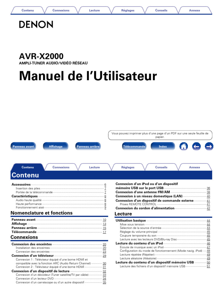 Câble D'alimentation Secteur 6 Pieds Pour Ampli Denon AVR-X2000, DRA-697CI, AVR-2310CI, AVR-2311CI - Neuf Ouvert