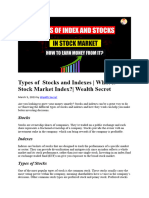 Types of Stocks and Indexes - What Is Stock Market Index - Wealth Secret