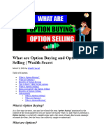 What Are Option Buying and Option Selling - Wealth Secret