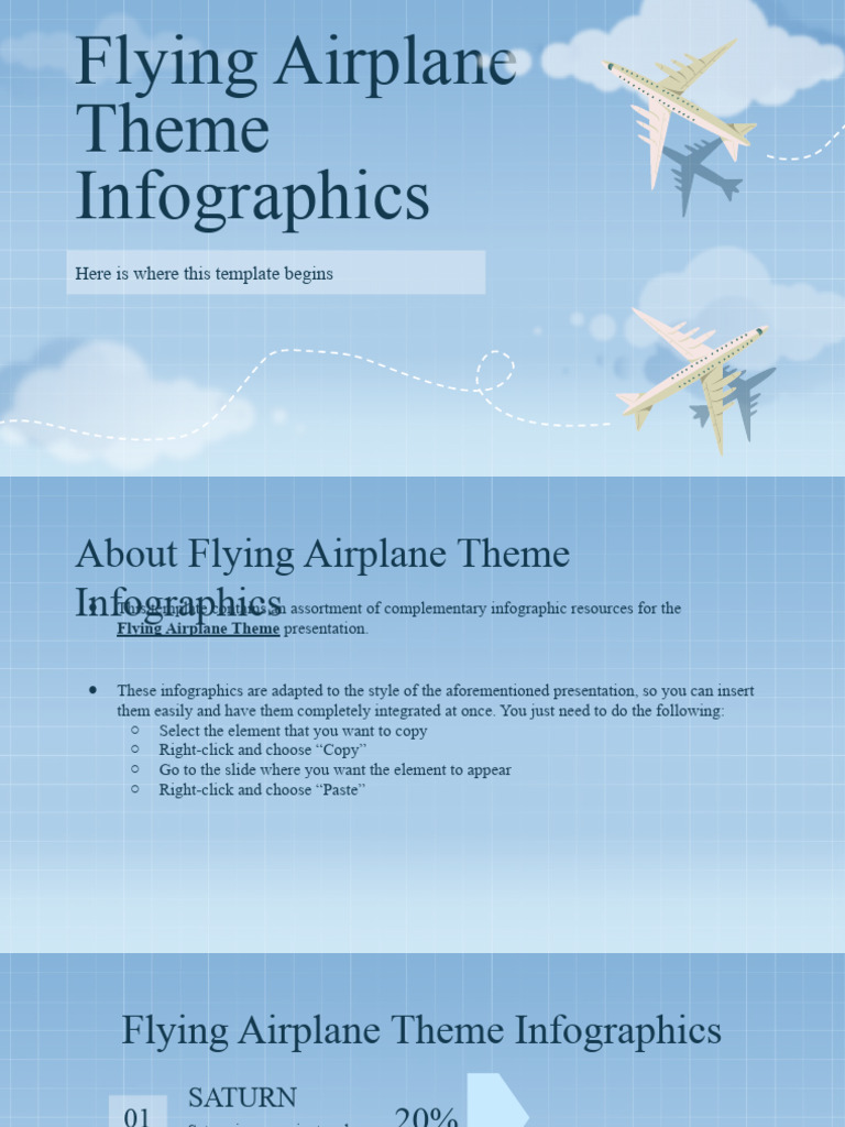 Flying Airplane Theme Infographics by Slidesgo | PDF | Planets ...
