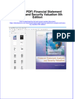 Original PDF Financial Statement Analysis and Security Valuation 5th Edition PDF