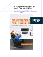 Original PDF First Principles of Business Law 10th Edition PDF