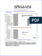 BT Forklift 8fbre14 16 18 20 25 Repair Manual - 7510400 120 - de