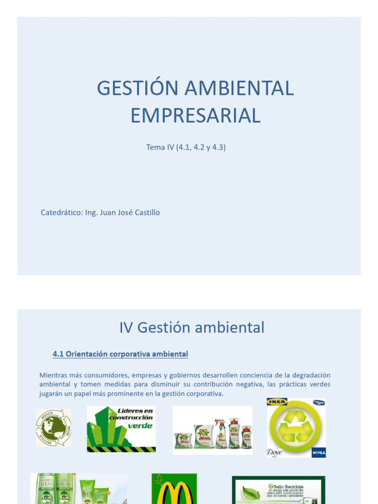 Gesti n ambiental empresarial tema iv 4 1 4 2 4 3 descargar gratis
