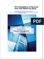Original PDF Foundations of Financial Management 15th Edition by Block PDF