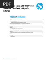 Guidelines For Tuning HP-UX 11i v3 To Handle Transient SAN Path Failures - White Paper