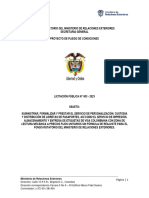 Proyecto de Pliego de Condiciones Licitacion Publica LP 003-2023