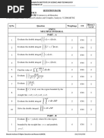 Question Bank - R 2020 - U20MABT02 - Advanced Calculus and Complex Analysis