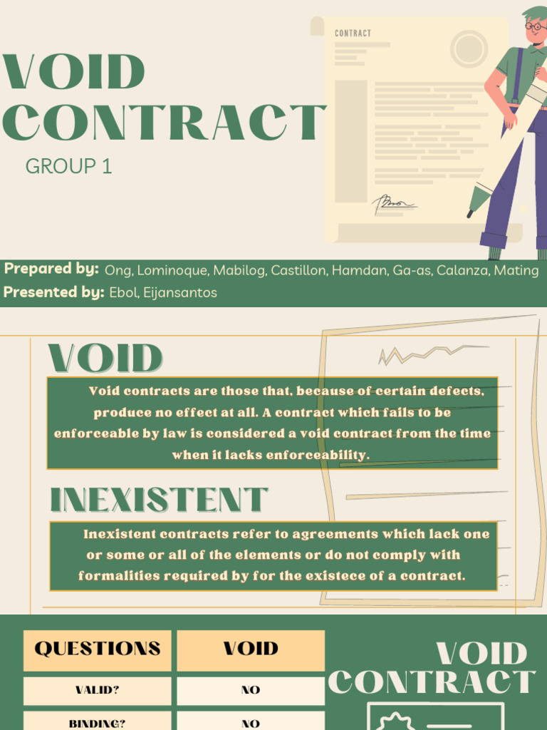 Understanding Void and Inexistent Contracts | PDF | Employment | Wage