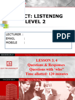 ENG 168 - Listening - Level 2 - 2020S - Lecture Slides - 03, 04