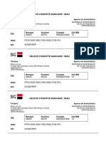 Relevé D'Identité Bancaire / Iban: 30003 00370 00052237329 74 FR76 3000 3003 7000 0522 3732 974 Sogefrpp