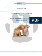 Módulo III Tema 1 El Desarrollo Psicológico Del Cachorro