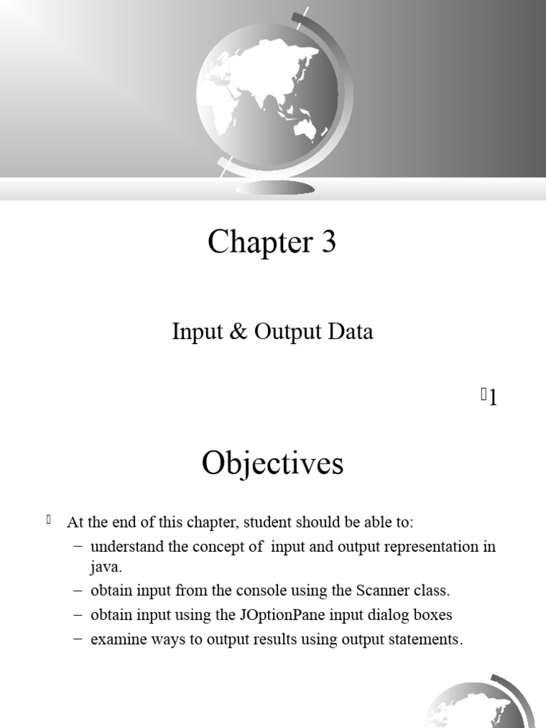 Chapter 3 - Input Output Data | PDF | Java (Programming Language ...