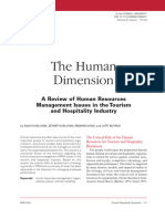 The Human Dimension: A Review of Human Resources Management Issues in The Tourism and Hospitality Industry