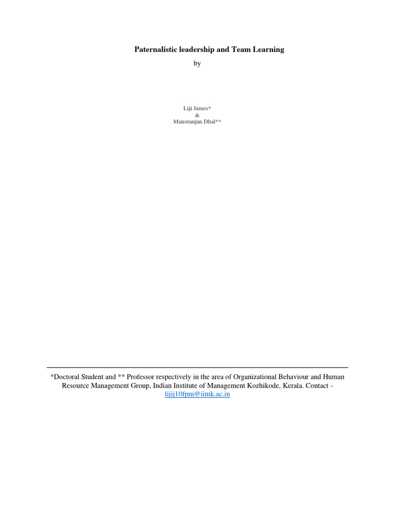 paternalistic-leadership-and-team-learning-v4-pdf-leadership-self