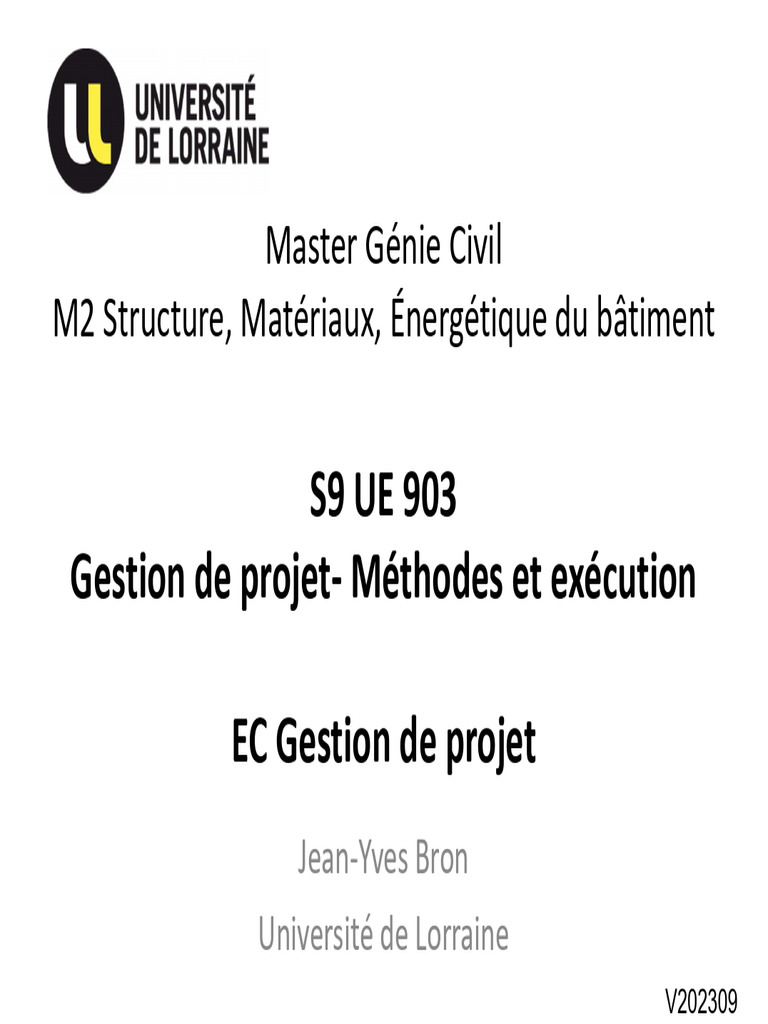 Gestion de projet en Génie Civil | PDF | Technologie et ingénierie