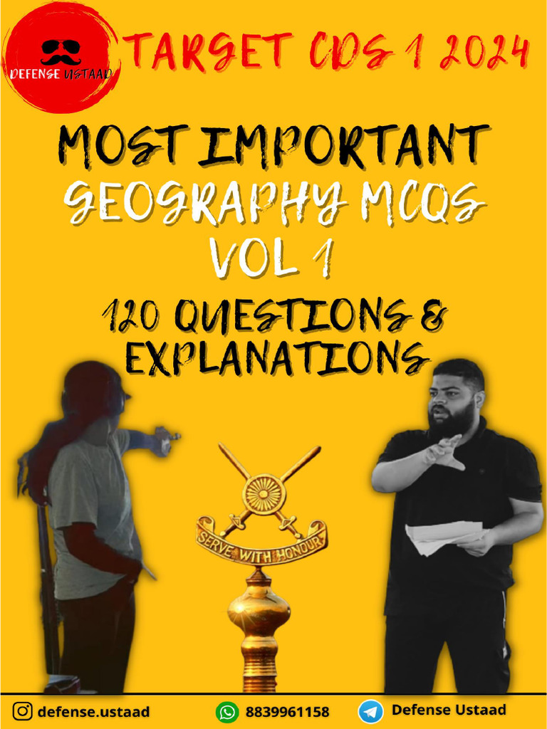 Most Important Geography MCQs Volume 1 Defense Ustaad | PDF ...