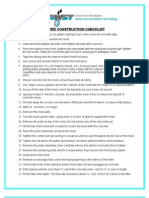 Appendices To Manual L - Filter Construction Checklist