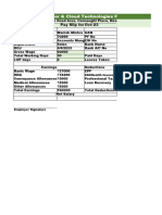 Payslip Format Excel (Formulas)