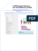 Original PDF Human Resource Management 15th Edition by Joseph PDF