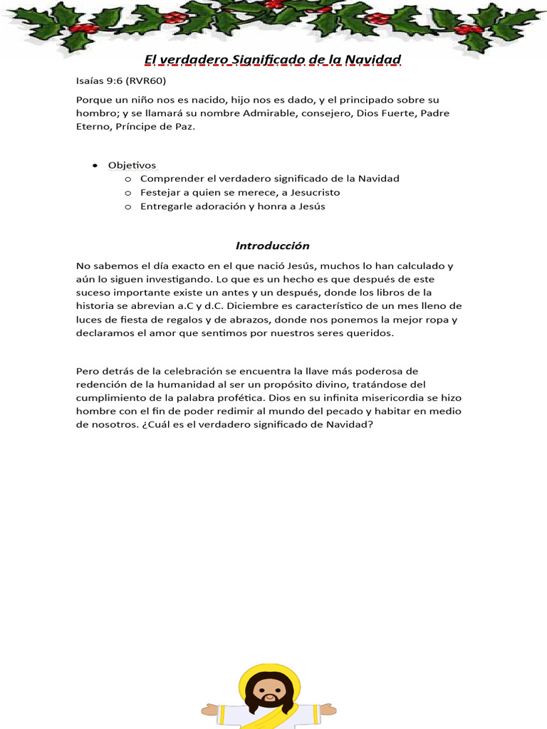El Verdadero Significado de la Navidad | PDF | Navidad | Jesús