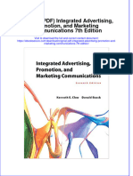 Original PDF Integrated Advertising Promotion and Marketing Communications 7th Edition PDF