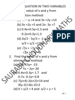 Linear Equation Find The Value of X and y From Substitution Method
