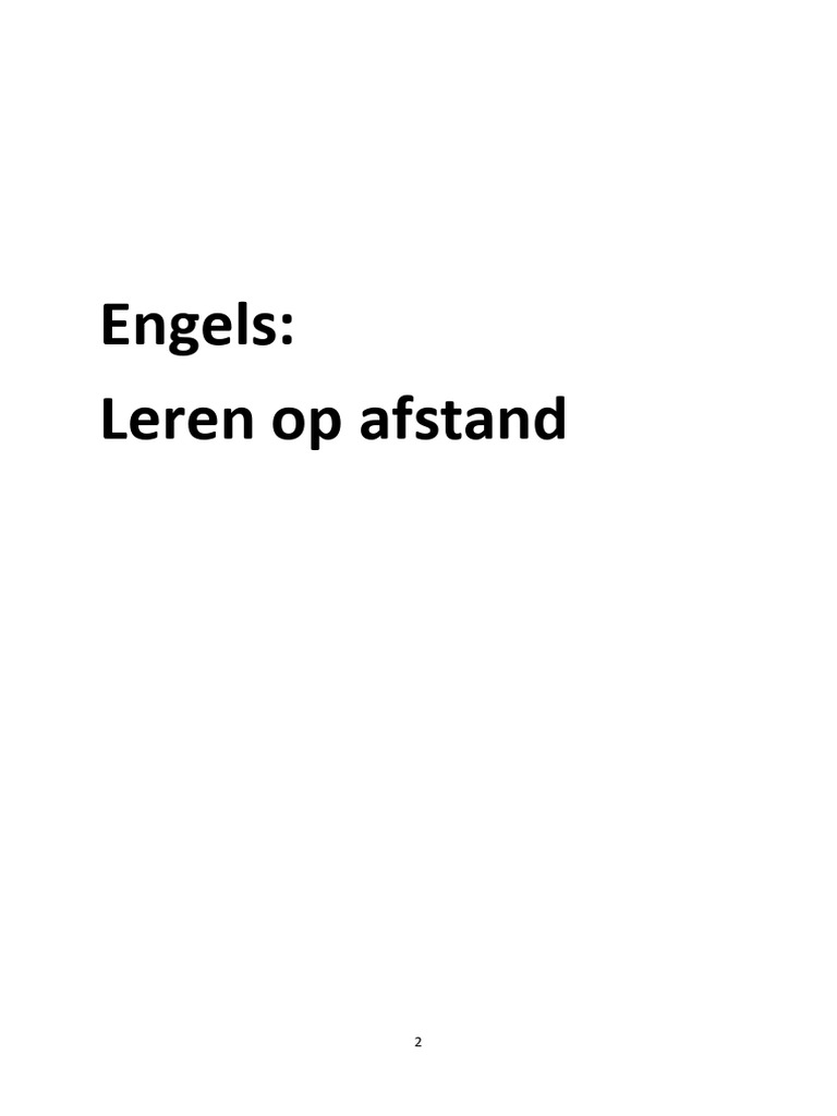 Engels leren op afstand 18 3 1 pdf