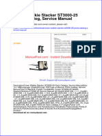 Crown Walkie Stacker St3000 25 Parts Catalog Service Manual