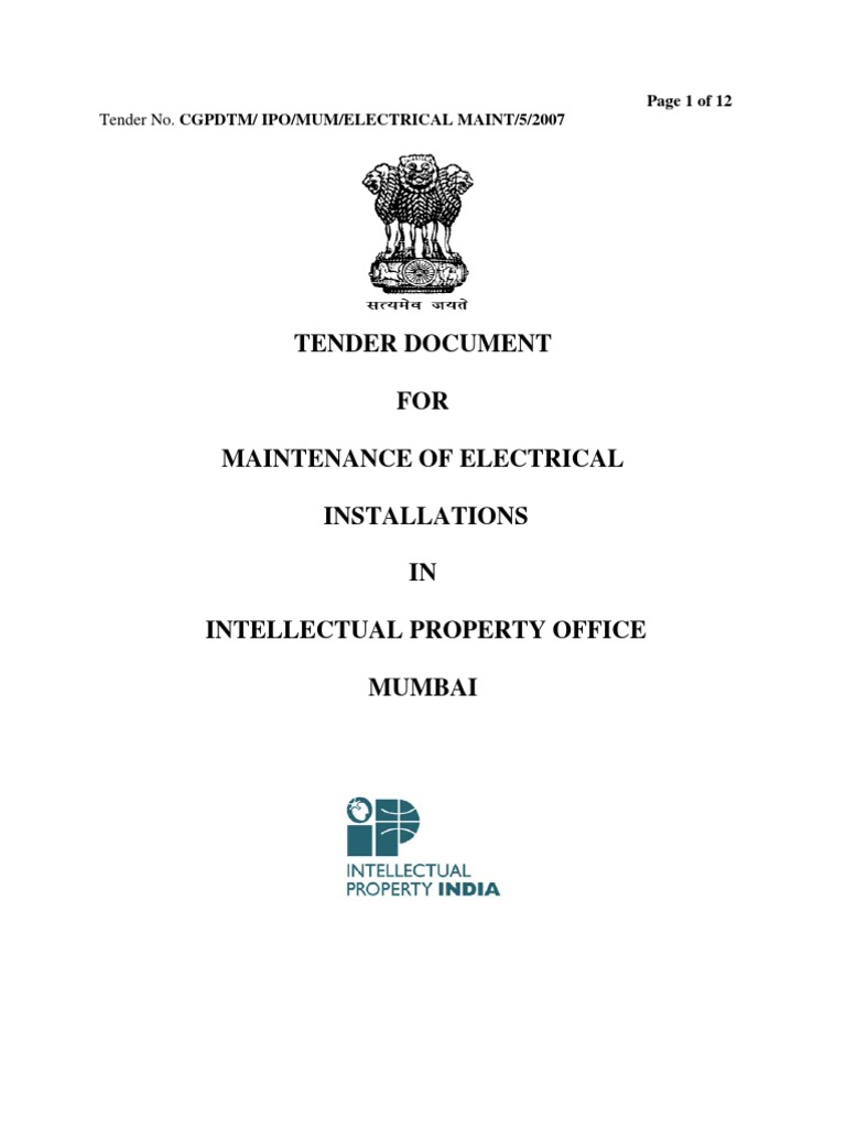 Electrical Maintenance Tender | PDF | Payments | Employment