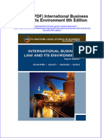 Original PDF International Business Law and Its Environment 8th Edition PDF