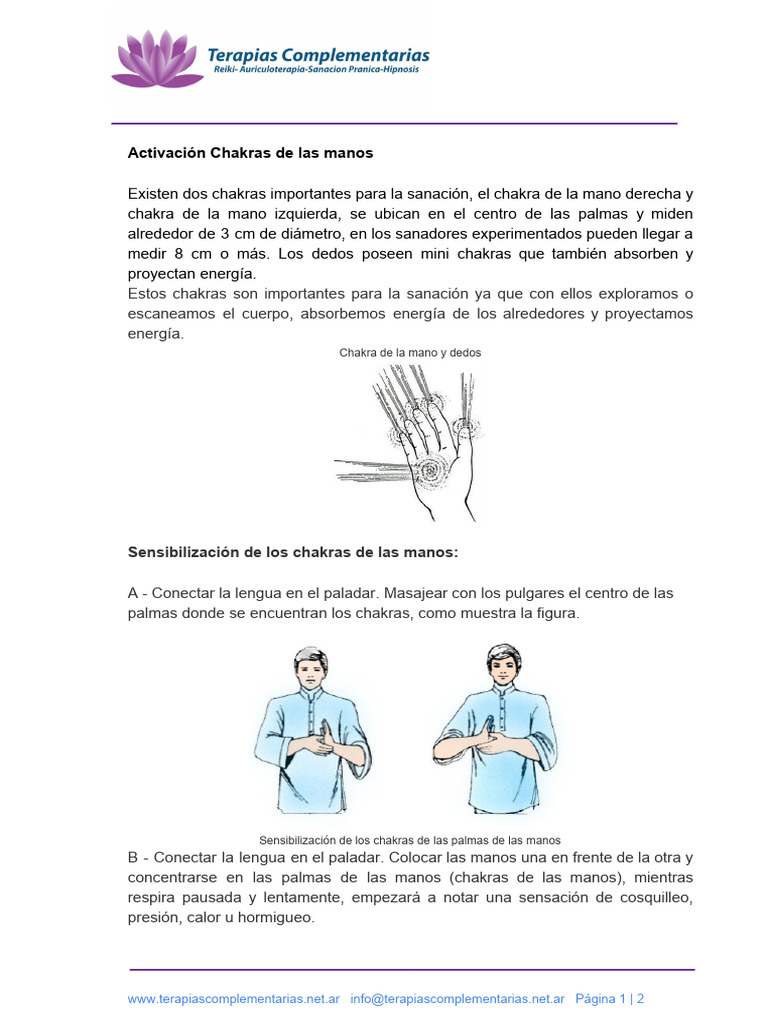 Activación de Los Chakas de Las Manos | PDF