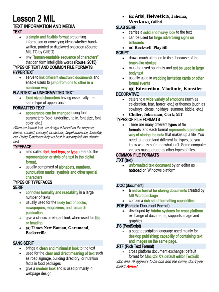 Media and Information Literary | PDF | Mass Media | Typefaces