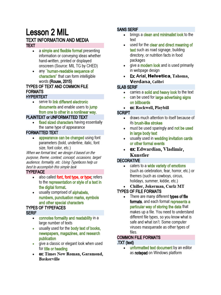 Media and Information Literary | PDF | Typefaces | Mass Media