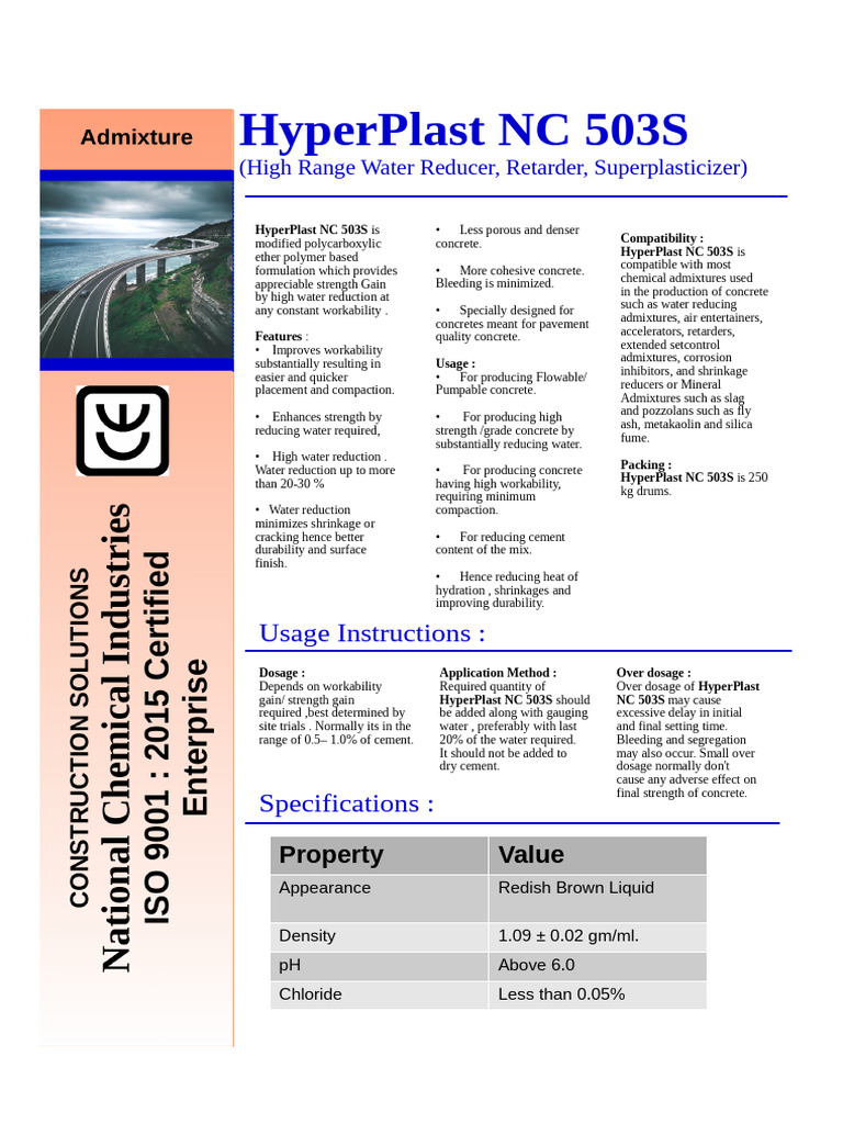 HPNC 503S | PDF | Concrete | Materials