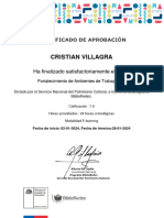 Certificado de Curso Fortalecimiento de Ambientes de Trabajo