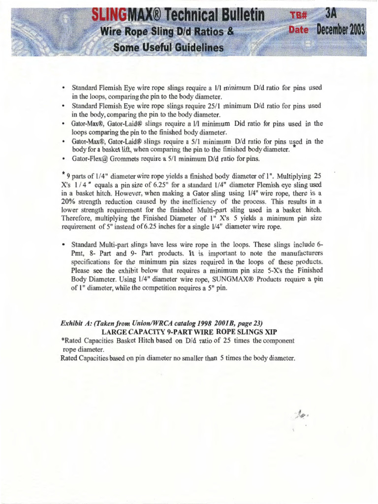 Wire Rope Dd Ratios Guidelines PDF Rope Machines
