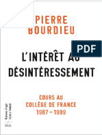 L'intérêt Au Désintéressement - Pierre Bourdieu