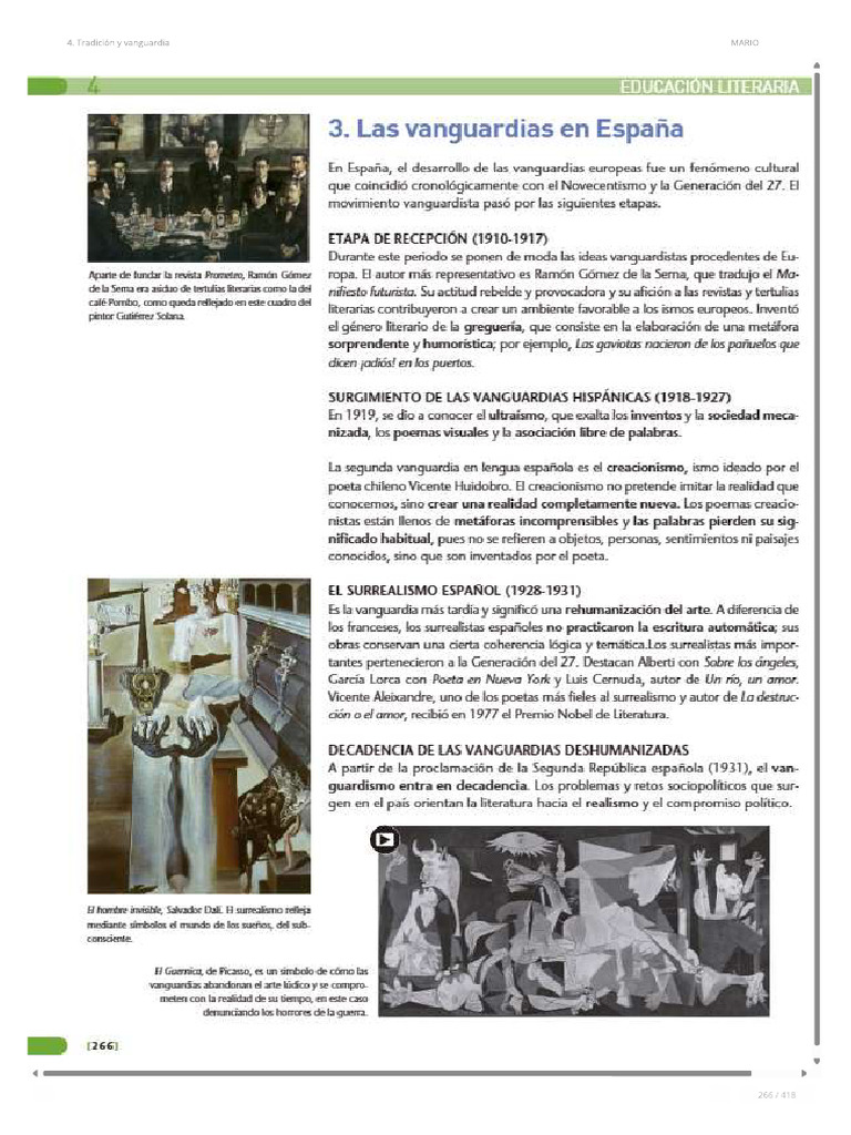 Las Vanguardias en España | PDF