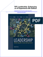 Original PDF Leadership Enhancing The Lessons of Experience 8th Edition PDF