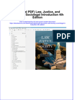 (Original PDF) Law, Justice, and Society A Sociolegal Introduction 4th Edition