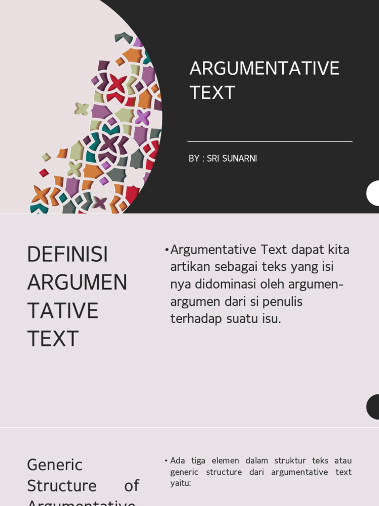 Struktur dan Fungsi Teks Argumentatif | PDF | Seni & Disiplin Bahasa