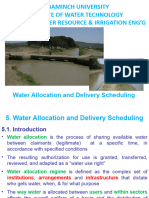 CH-5 Water Allocation and Delivery Schedule