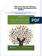 Original PDF Lives Across Cultures Cross Cultural Human Development 6th Edition PDF