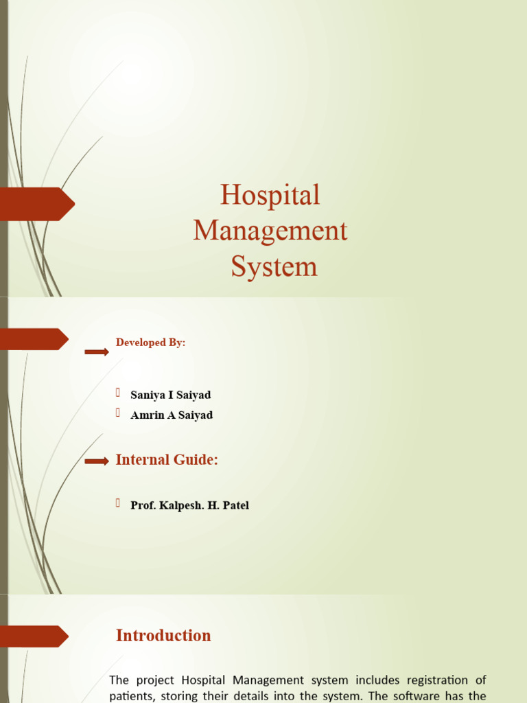 Hospital management system pdf user computing login