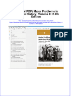 Original PDF Major Problems in American History Volume II 2 4th Edition PDF