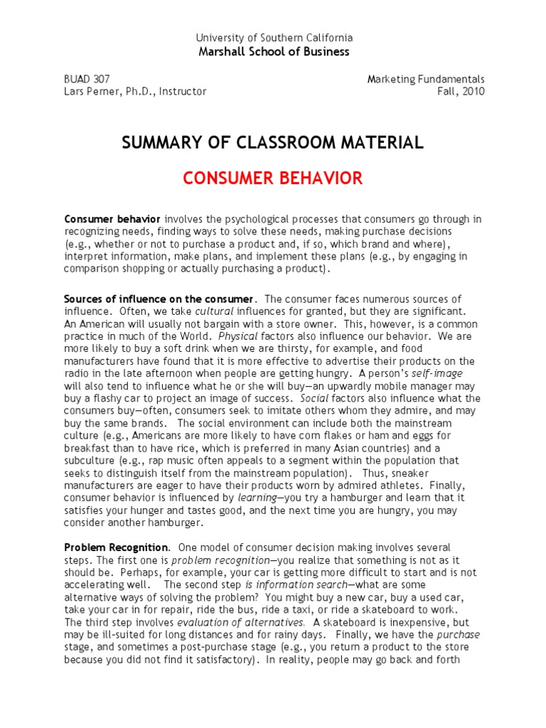 Understanding Consumer Behavior Dynamics | PDF | Classical Conditioning ...