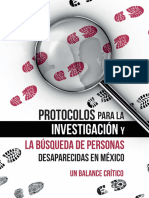 Protocolos para La Investigacion y Busqueda de Personas Desaparecidas en Mexico Un Balance Critico Jul22