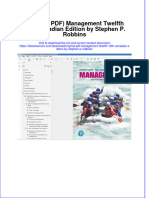 (Original PDF) Management Twelfth 12th Canadian Edition by Stephen P. Robbins